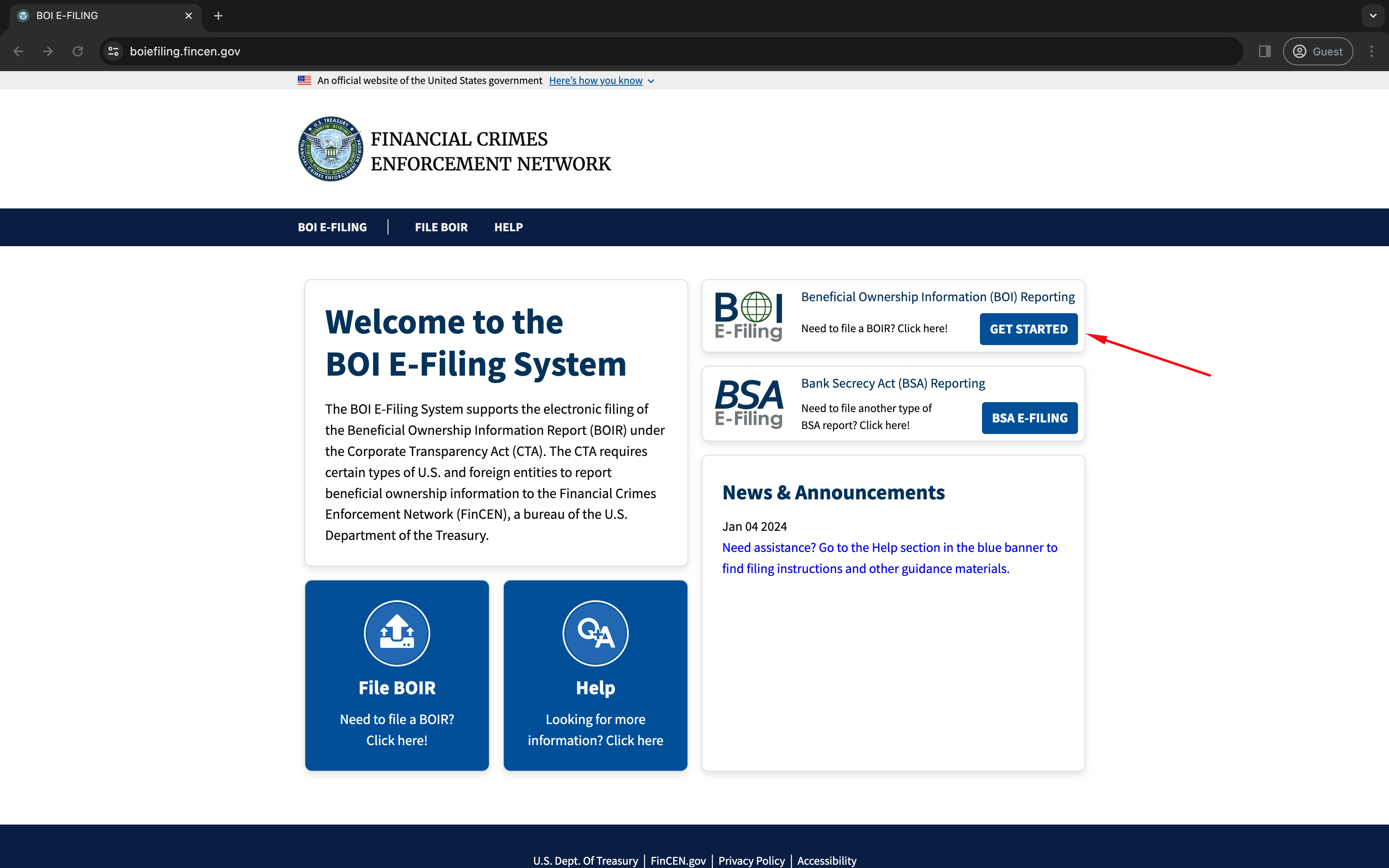 How to file the beneficial ownership information report boir