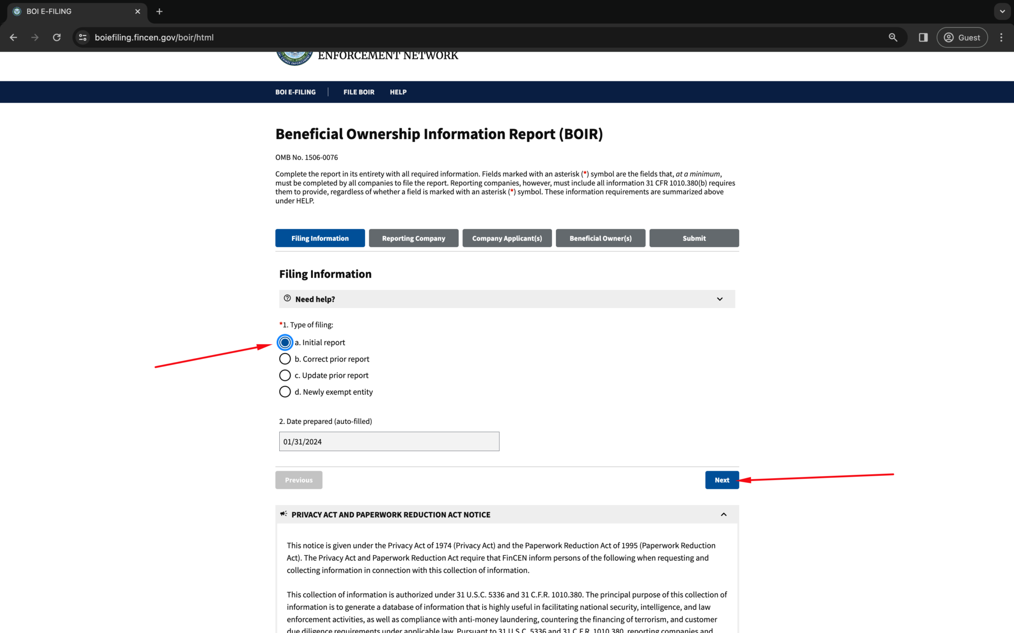 How To File The Beneficial Ownership Information Report (BOIR ...